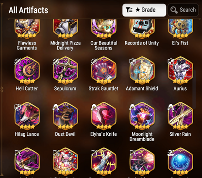 [GLOBAL][INSTANT] Epic 7 Seven Frida Mediator Kawerik Jack + 25ML 2600 mystics pulls + Name Starter Account-Mobile Games Starter