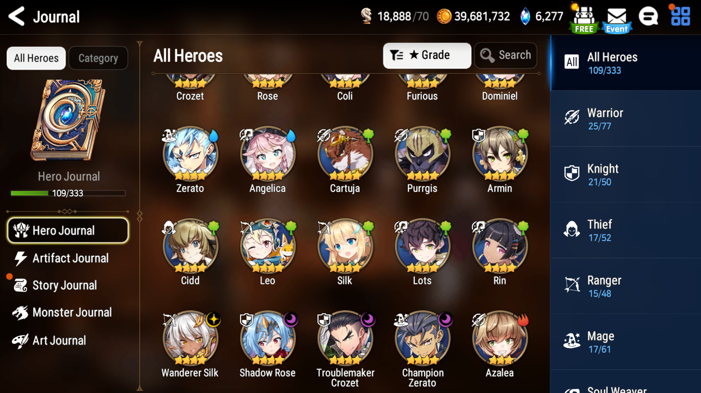 [GLOBAL][INSTANT] Epic 7 Seven Frida+art Ambitious Tywin Jack + 27ML pulls + Name Starter Account-Mobile Games Starter