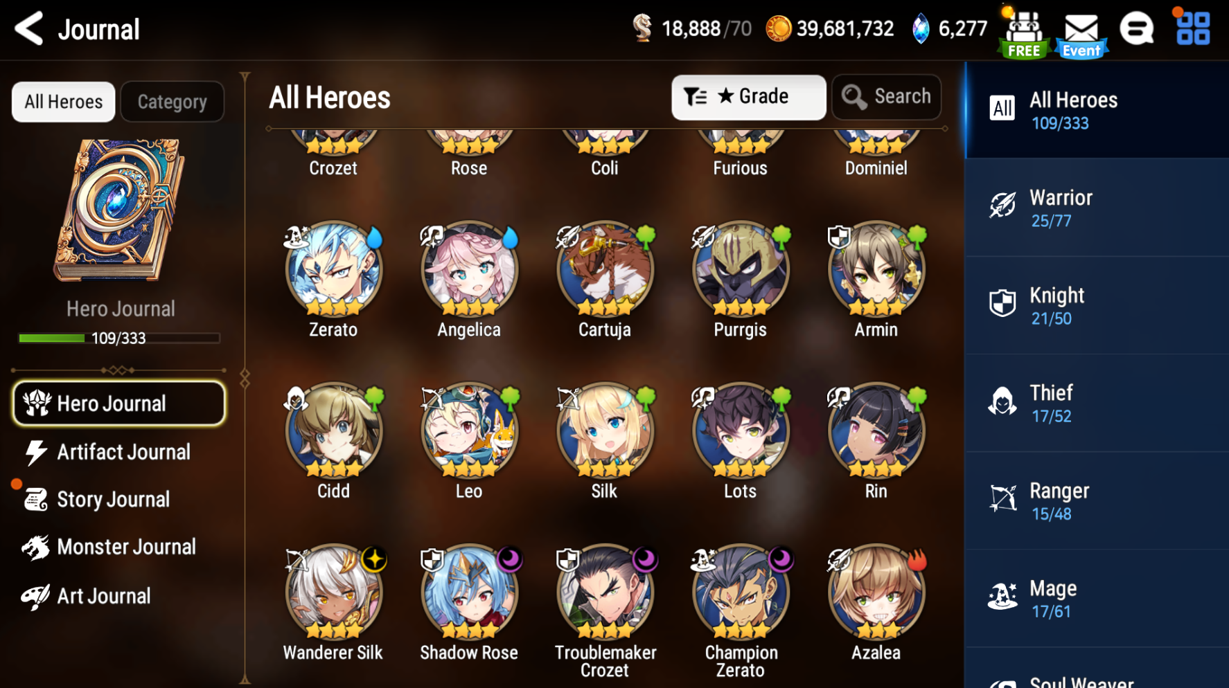 [GLOBAL][INSTANT] Epic 7 Seven Frida+art Ambitious Tywin Jack + 27ML pulls + Name Starter Account-Mobile Games Starter