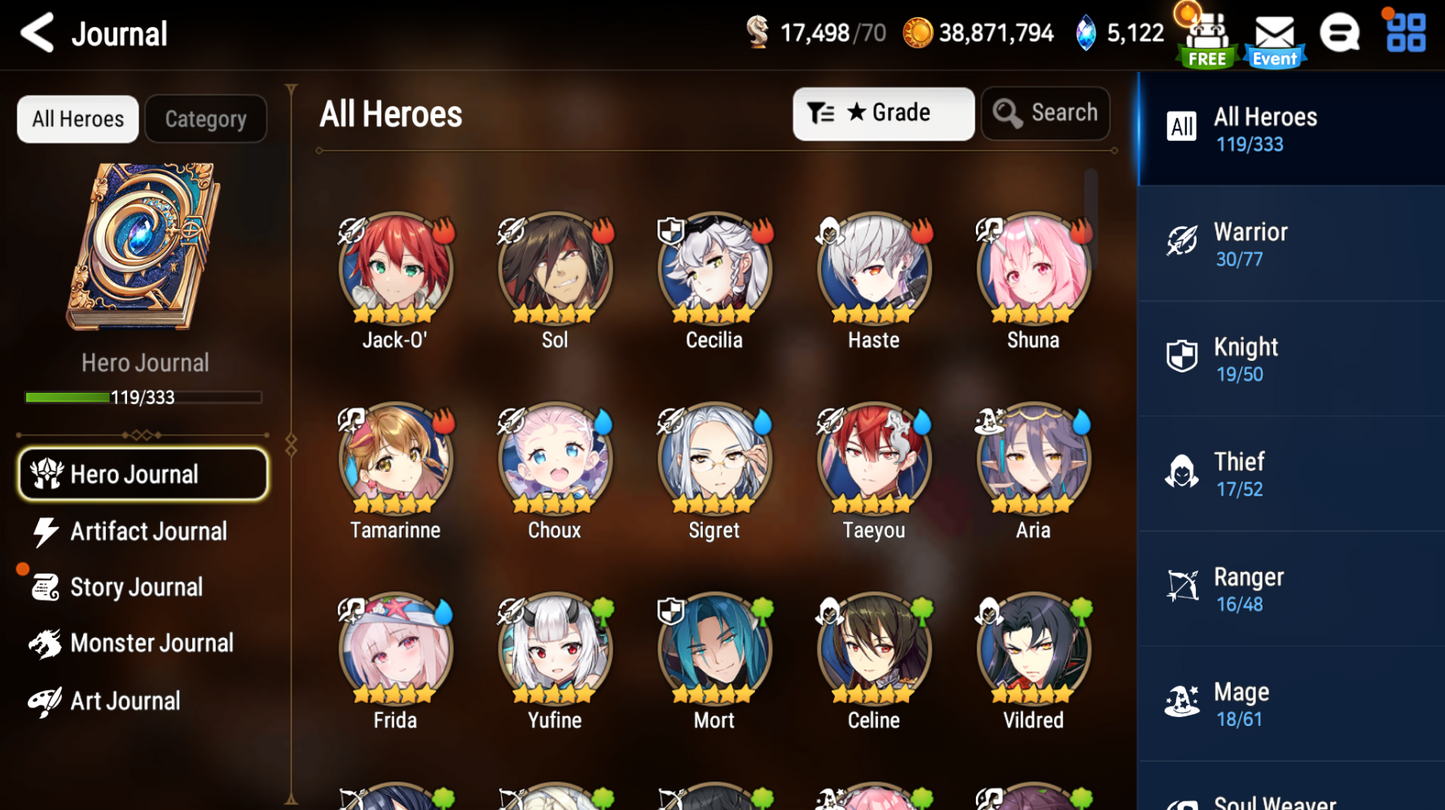 [GLOBAL][INSTANT] Epic 7 Seven Frida+art Mediator Kawerik + 26ML 2400 mystics pulls + Name Starter Account-Mobile Games Starter