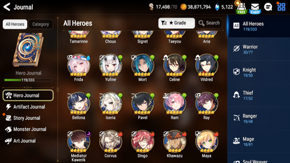 [GLOBAL][INSTANT] Epic 7 Seven Frida+art Mediator Kawerik + 26ML 2400 mystics pulls + Name Starter Account-Mobile Games Starter