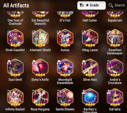 [GLOBAL][INSTANT] Epic 7 Seven Frida+art Top Model Luluca + 31ML pulls Starter Account-Mobile Games Starter