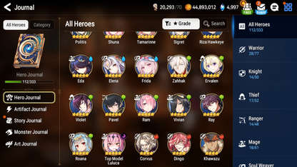 [GLOBAL][INSTANT] Epic 7 Seven Frida+art Top Model Luluca + 31ML pulls Starter Account-Mobile Games Starter