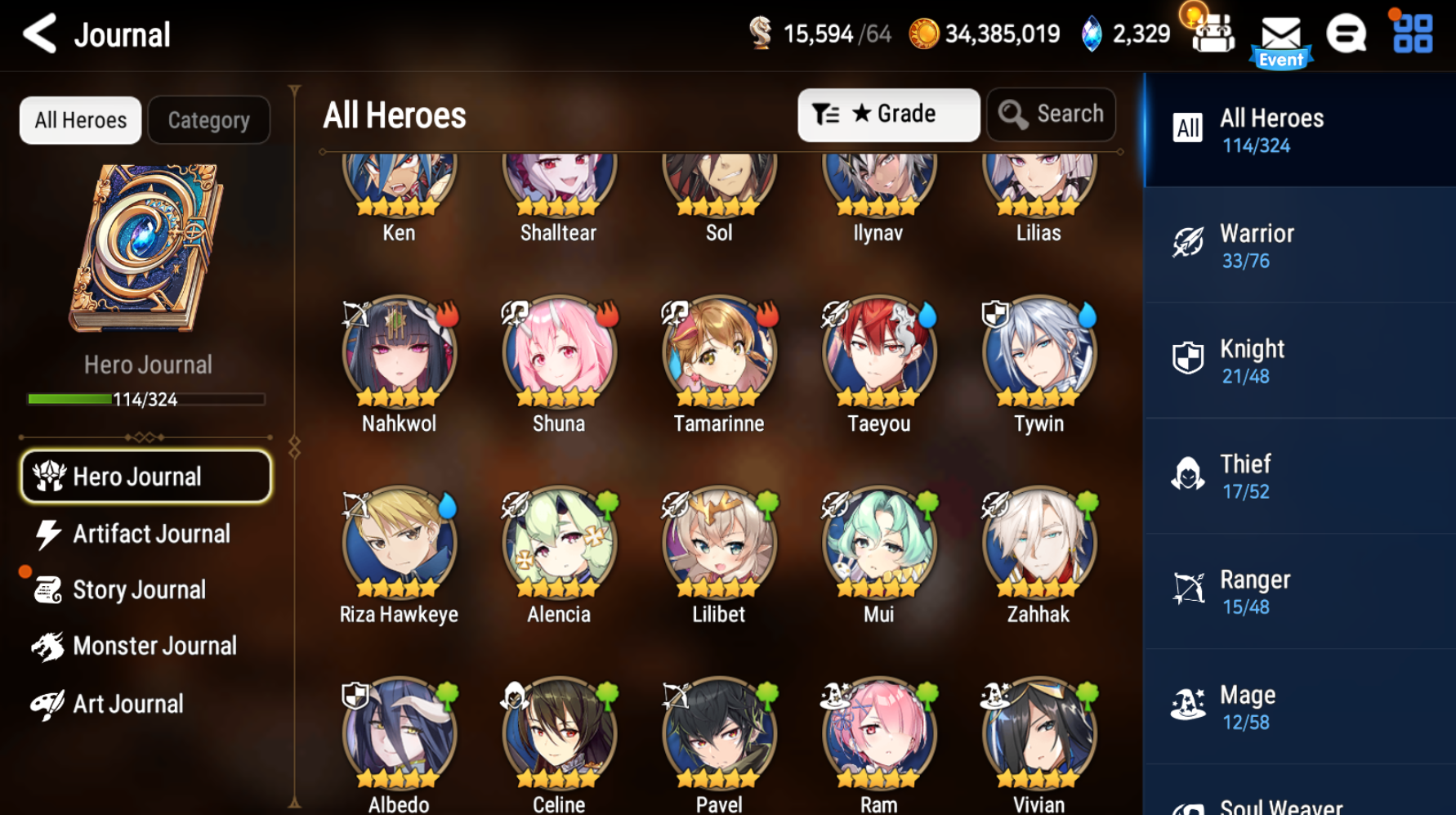 [GLOBAL][INSTANT] Epic 7 Last Rider Krau Maid Chloe+ Albedo+Shalltear+artifact + ML pulls + Name Starter Account Ovelord-Mobile Games Starter