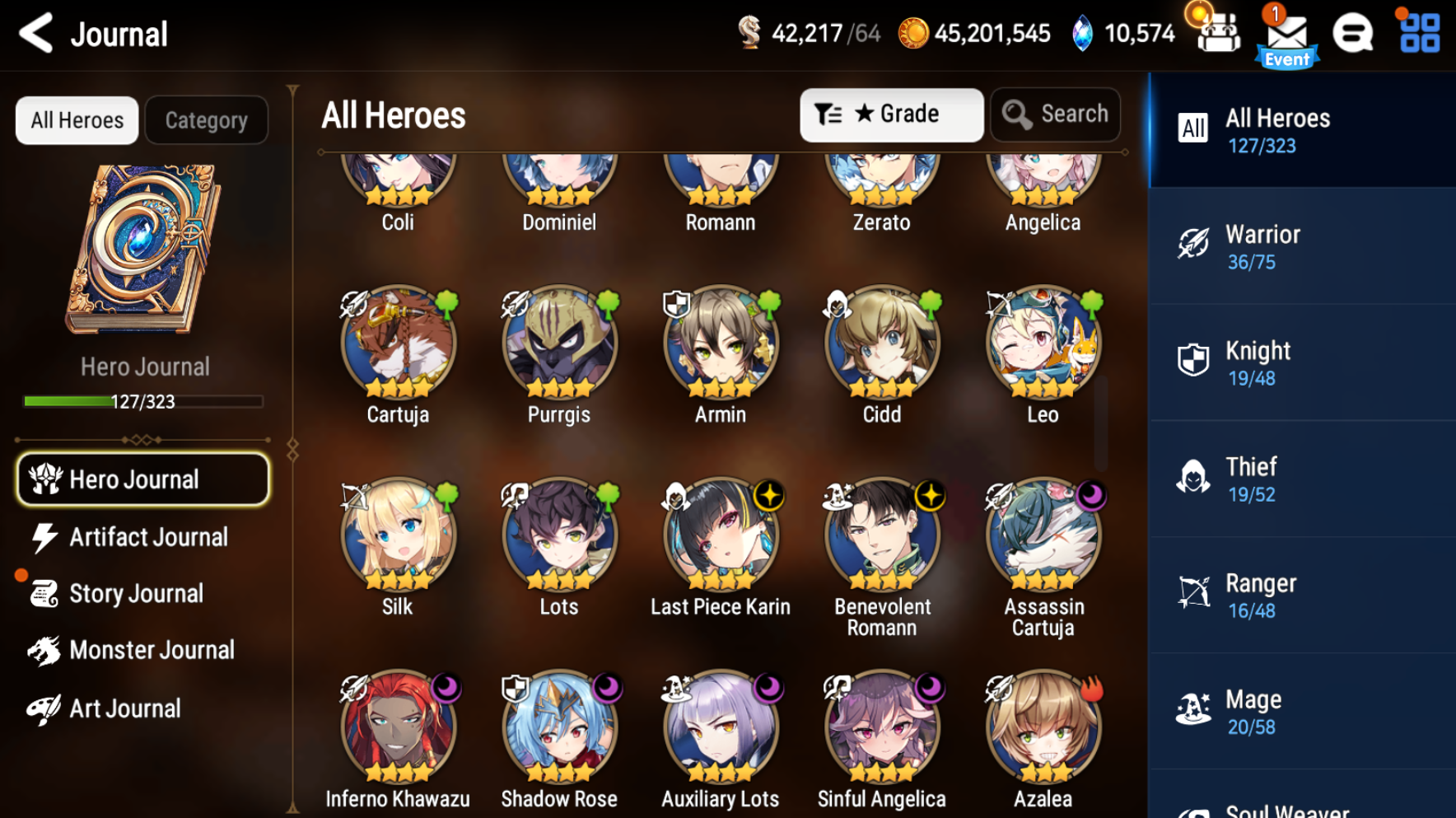 [GLOBAL][INSTANT] Epic 7 Lionheart Cermia Dragon King Sharun + 47 ML pulls + Name Starter Account-Mobile Games Starter