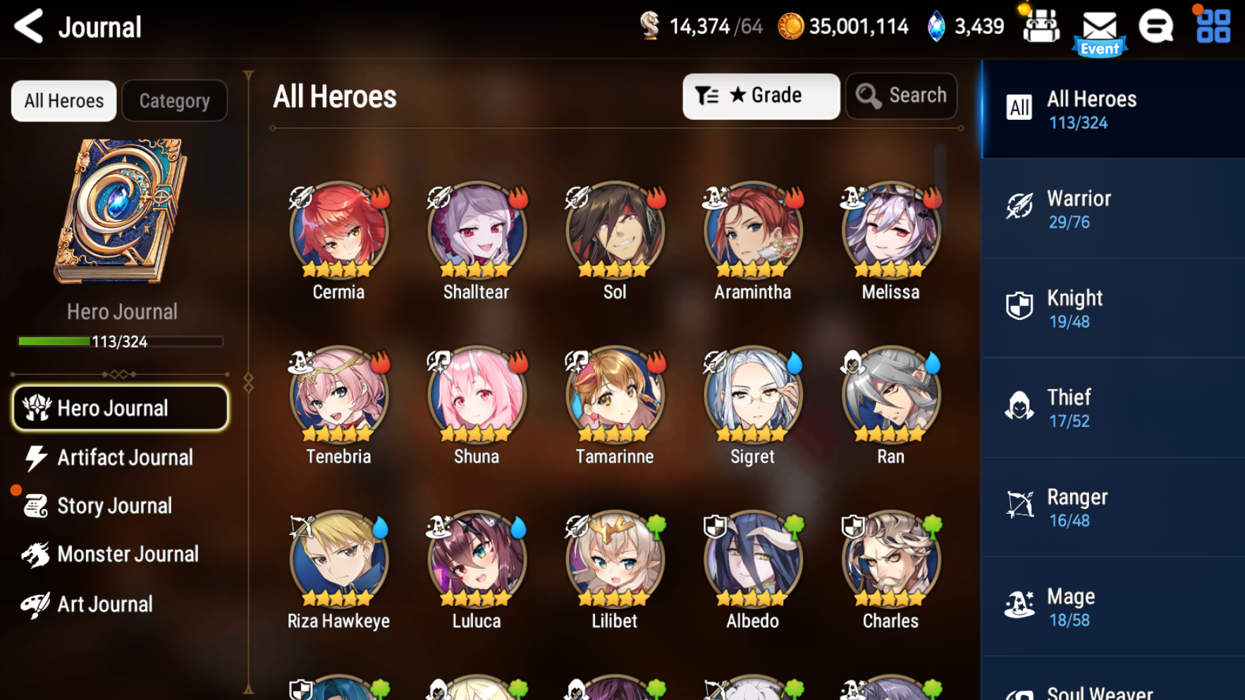 [GLOBAL][INSTANT] Epic 7 Maid Chloe+ Albedo+Shalltear+artifact + ML pulls + Name Starter Account Ovelord-Mobile Games Starter