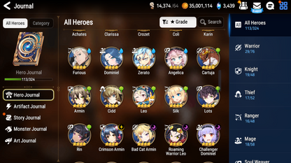 [GLOBAL][INSTANT] Epic 7 Maid Chloe+ Albedo+Shalltear+artifact + ML pulls + Name Starter Account Ovelord-Mobile Games Starter