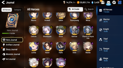 [GLOBAL][INSTANT] Epic 7 Maid Chloe+ Albedo+Shalltear+artifact + ML pulls + Name Starter Account Ovelord-Mobile Games Starter