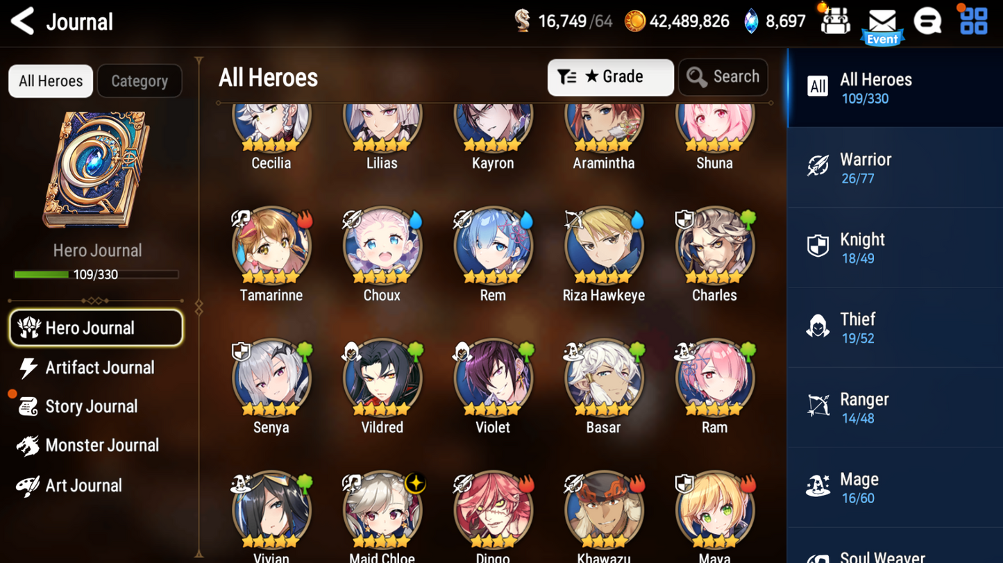 [GLOBAL][INSTANT] Epic 7 Seven Maid Chloe + Rem + Mystics ML pulls Starter Account-Mobile Games Starter