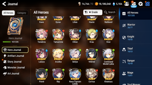 [GLOBAL][INSTANT] Epic 7 Seven Navy Captain Landy + 25ML Mystics pulls + Name Starter Account-Mobile Games Starter