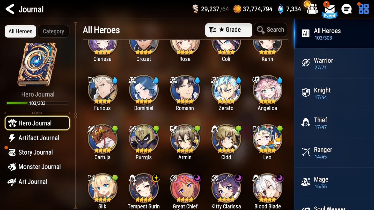 [GLOBAL] Epic 7 Seven Navy Captain Landy + 30 ML pulls + Name Starter Account-Mobile Games Starter