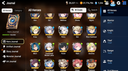 [GLOBAL] Epic 7 Seven Navy Captain Landy + 30 ML pulls + Name Starter Account-Mobile Games Starter