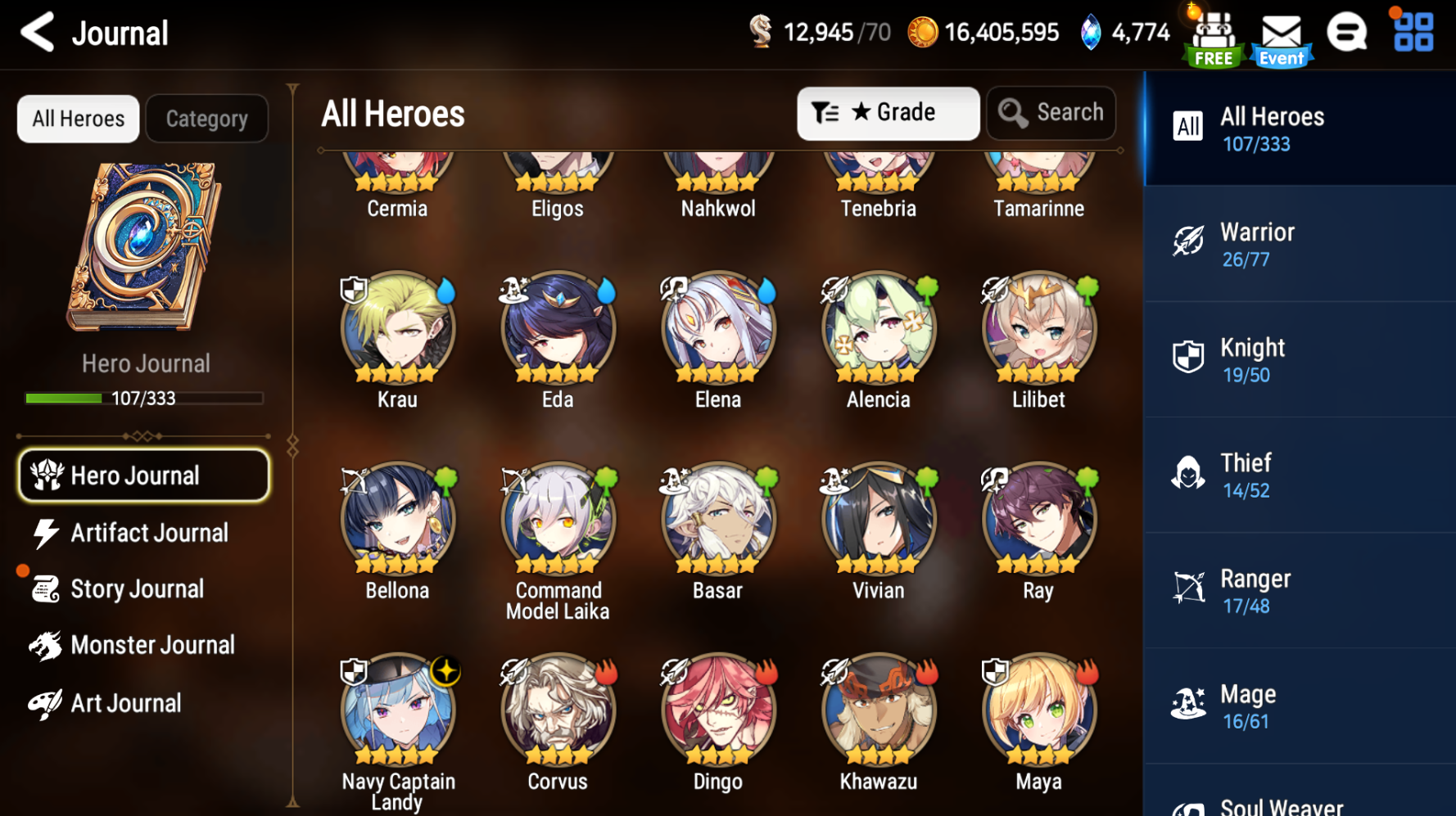 [GLOBAL][INSTANT] Epic 7 Seven Navy Captain Landy + ML pulls + Name Starter Account-Mobile Games Starter