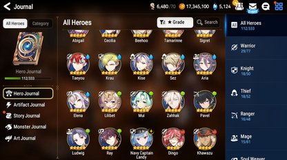 [GLOBAL][INSTANT] Epic 7 Seven Navy Captain Landy + ML pulls + Name Starter Account-Mobile Games Starter