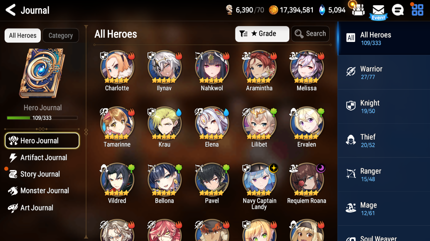 [GLOBAL][INSTANT] Epic 7 Seven Navy Captain Landy Requiem Roana + ML pulls + Name Starter Account-Mobile Games Starter