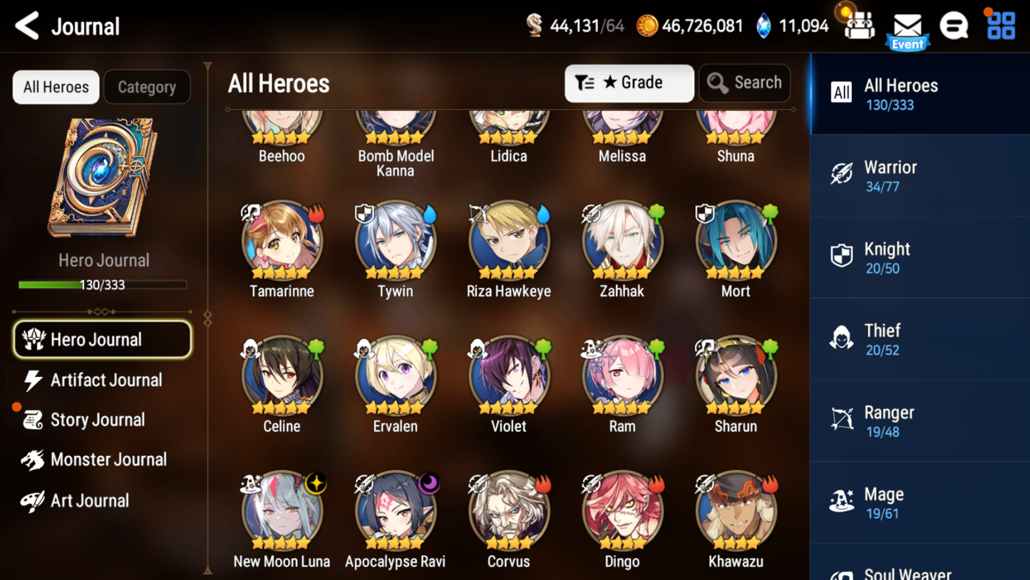 [GLOBAL][INSTANT] Epic 7 Seven New Moon Luna Apocalypse Ravi + 55ML pulls 11k skystones 2500 mystics+ Name Starter Account-Mobile Games Starter