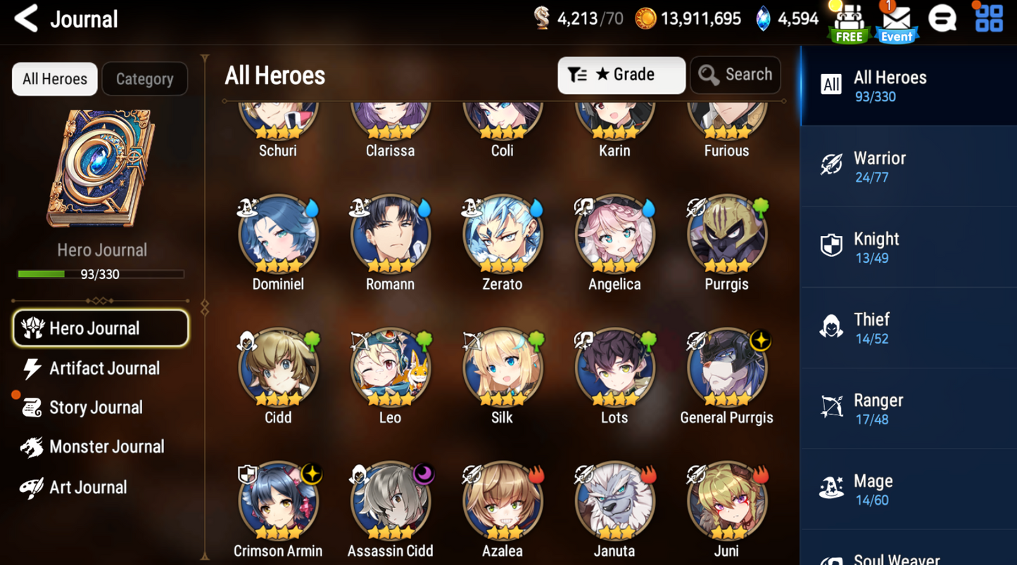 [GLOBAL] Epic 7 Seven New Moon Luna Astromancer Elene + ML pulls Starter Account-Mobile Games Starter