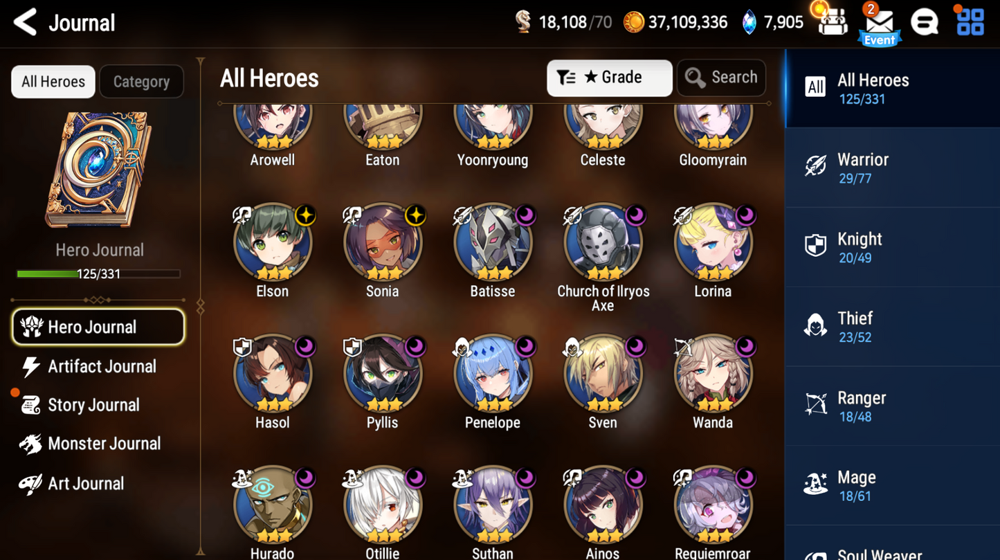 [GLOBAL][INSTANT] Epic 7 Seven New Moon Luna Blood Moon Haste + ML pulls + Name Starter Account-Mobile Games Starter