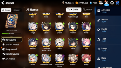 [GLOBAL][INSTANT] Epic 7 Seven New Moon Luna Blood Moon Haste + ML pulls + Name Starter Account-Mobile Games Starter