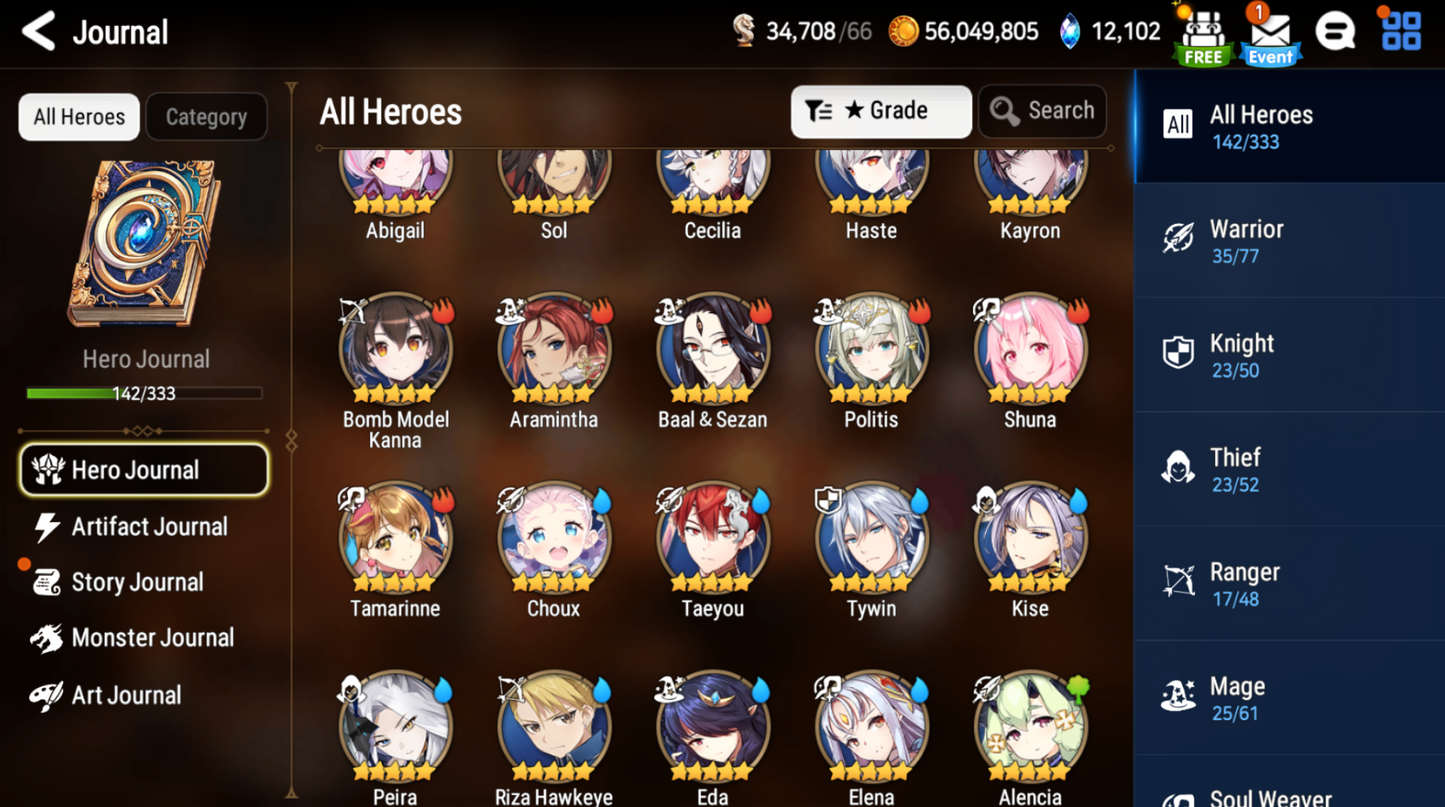 [GLOBAL][INSTANT] Epic 7 Seven New Moon Luna Fallen Cecilia Angel Angelica + 58ML pulls 11k skystones 2500 mystics+ Name Starter Account-Mobile Games Starter