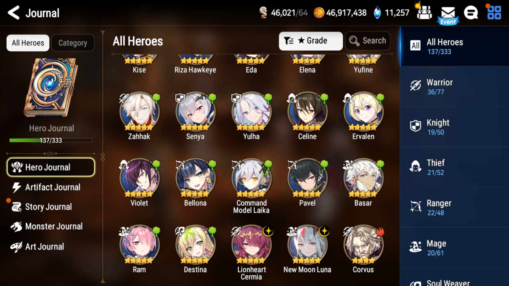 [GLOBAL][INSTANT] Epic 7 Seven New Moon Luna Lionheart Cermia + 55ML pulls 11k skystones 2500 mystics+ Name Starter Account-Mobile Games Starter