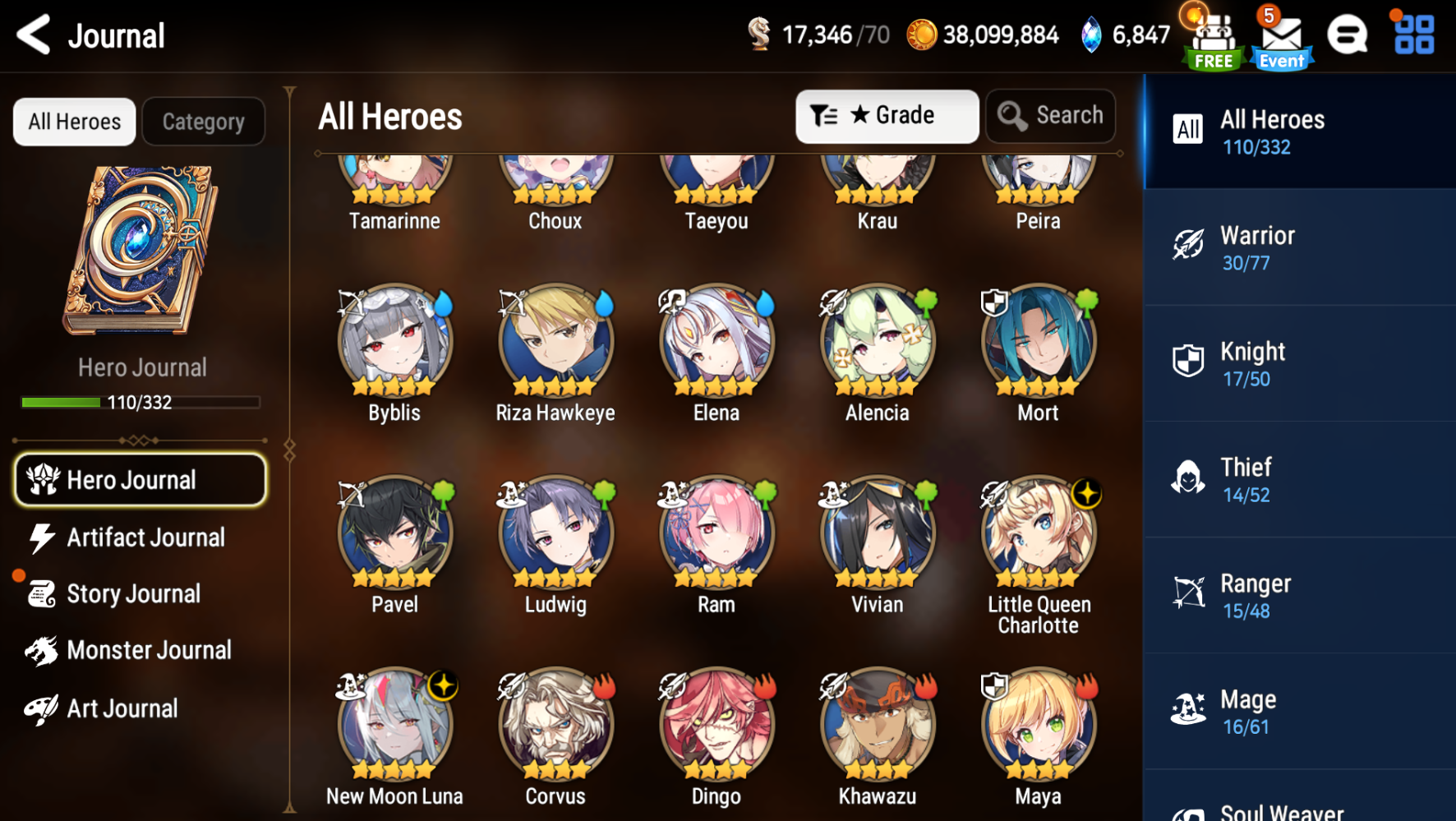 [Global][INSTANT] Epic 7 Seven New Moon Luna Little Queen Charlotte Byblis+art + Mystics+ Name Starter Account-Mobile Games Starter