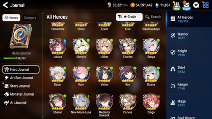 [GLOBAL][INSTANT] Epic 7 Seven New Moon Luna Mediator Kawerik + 57ML pulls 11k skystones 2500 mystics+ Name Starter Account-Mobile Games Starter