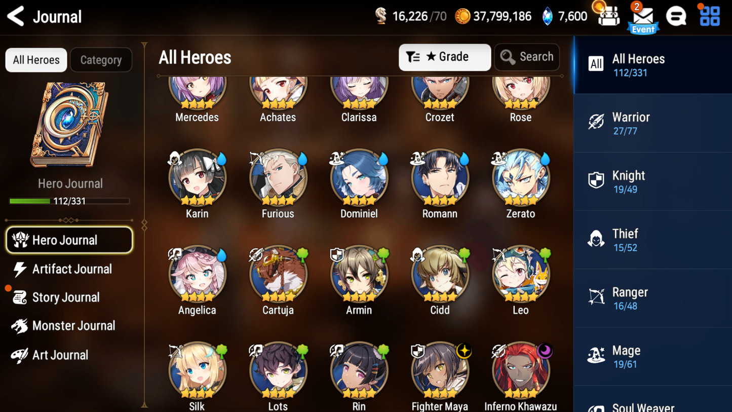 [GLOBAL][INSTANT] Epic 7 Seven New Moon Luna Top Model Luluca Jack + Mystics ML pulls Starter Account-Mobile Games Starter