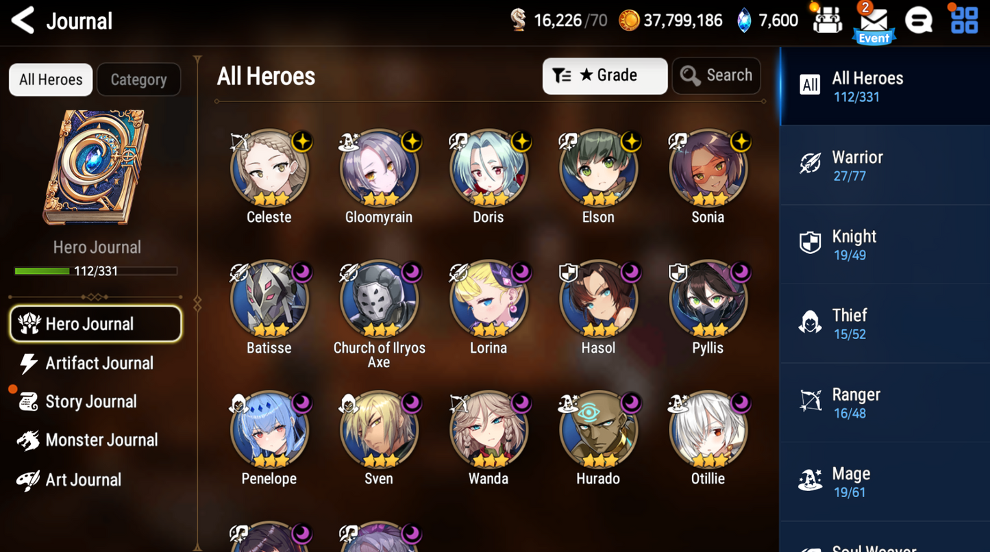 [GLOBAL][INSTANT] Epic 7 Seven New Moon Luna Top Model Luluca Jack + Mystics ML pulls Starter Account-Mobile Games Starter