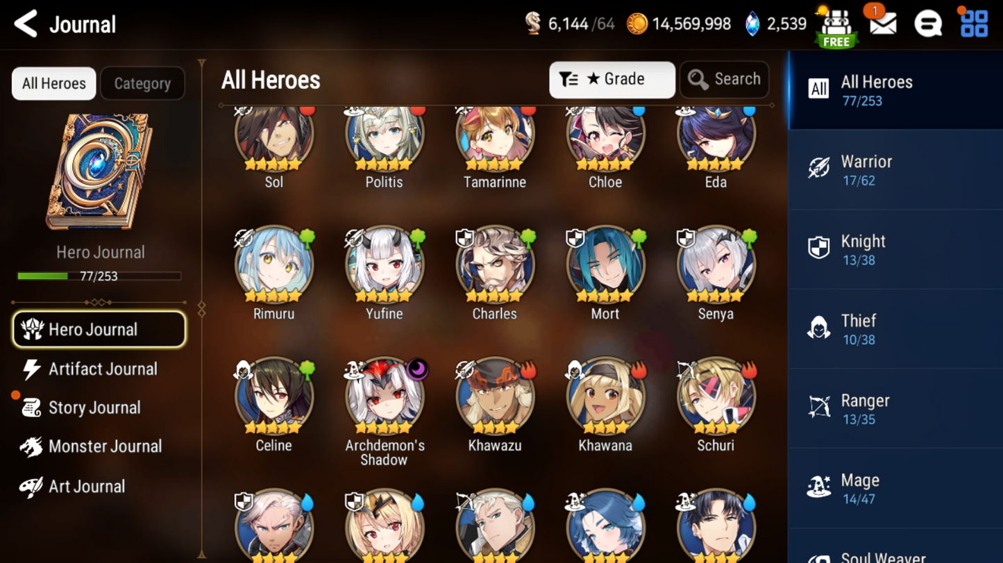 [Global][INSTANT] Epic 7 Seven Rimuru Archdemon's Shadow + pulls+ Name Starter Account-Mobile Games Starter