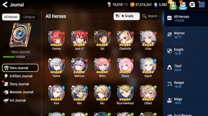 [GLOBAL][INSTANT] Epic 7 Seven Rimuru+artifact Milim Jack + Name Starter Account #3-Mobile Games Starter