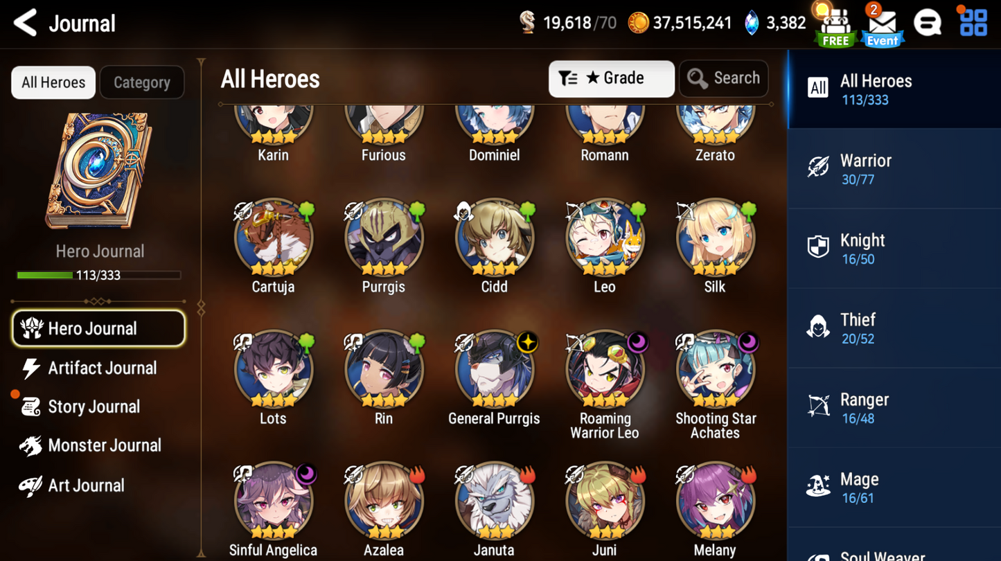 [GLOBAL][INSTANT] Epic 7 Seven Rimuru+artifact Milim Jack + Name Starter Account #3-Mobile Games Starter