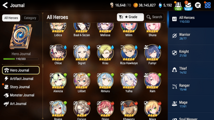 [GLOBAL][INSTANT] Epic 7 Seven Rimuru+artifact Milim Jack + Name Starter Account-Mobile Games Starter