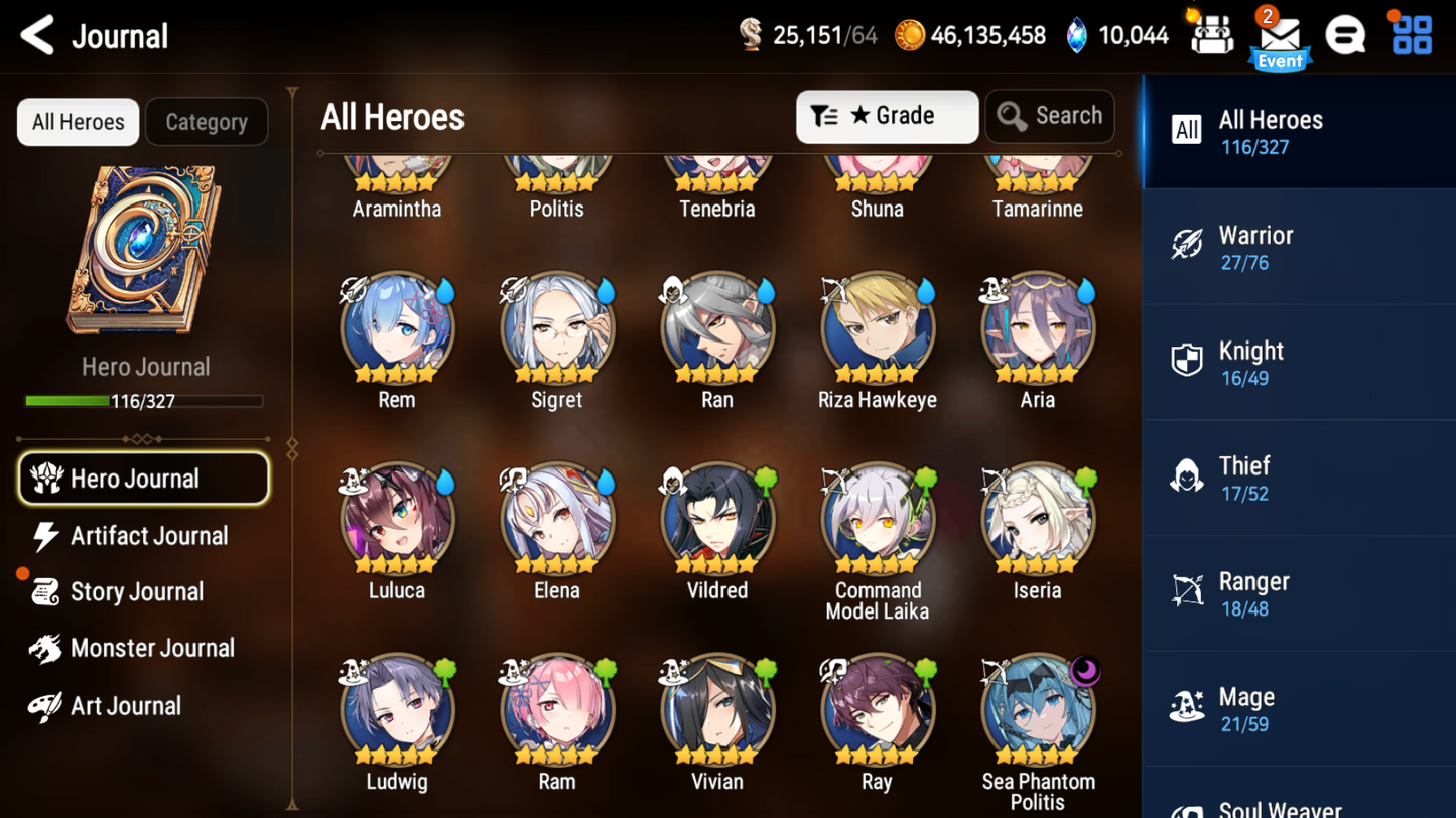 [GLOBAL][INSTANT] Epic 7 Seven Sea Phantom Politis Rem + ML pulls + Name Starter Account-Mobile Games Starter