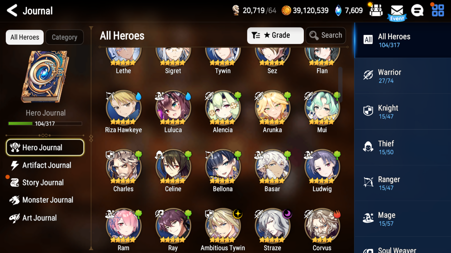 [Global][INSTANT] Epic 7 Seven Straze Ambitious Tywin Lethe Starter Account-Mobile Games Starter