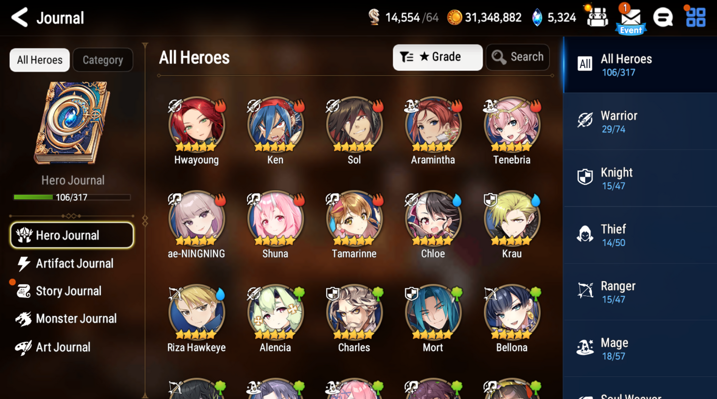 [Global][INSTANT]Epic 7 Seven Sylvan Sage Vivian Silver Blade Aramintha + Name Starter Account-Mobile Games Starter