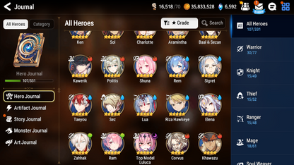 [Global][INSTANT] Epic 7 Seven Top Model Luluca + Rem + Name Starter Account-Mobile Games Starter