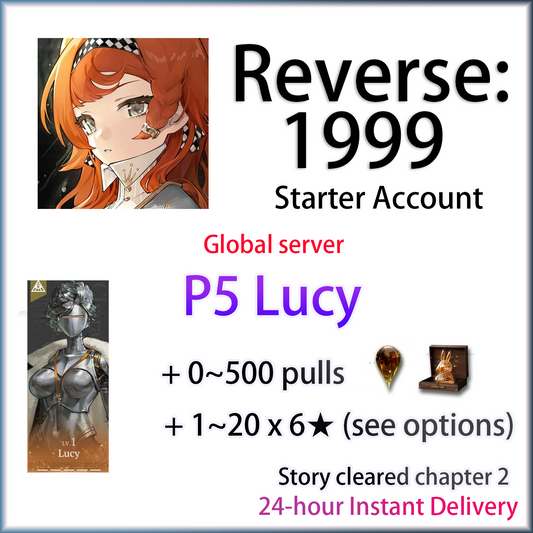[GLOBAL][INSTANT] Limited P5 Lucy + Unilog pulls | Reverse: 1999 Portrait LV5 Starter Account (see options)-Mobile Games Starter
