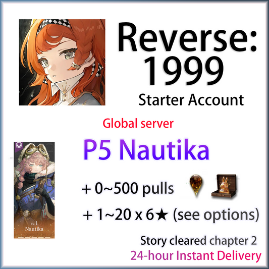 [GLOBAL][INSTANT] Limited P5 Nautika + Unilog pulls | Reverse: 1999 Portrait LV5 Starter Account (see options)-Mobile Games Starter