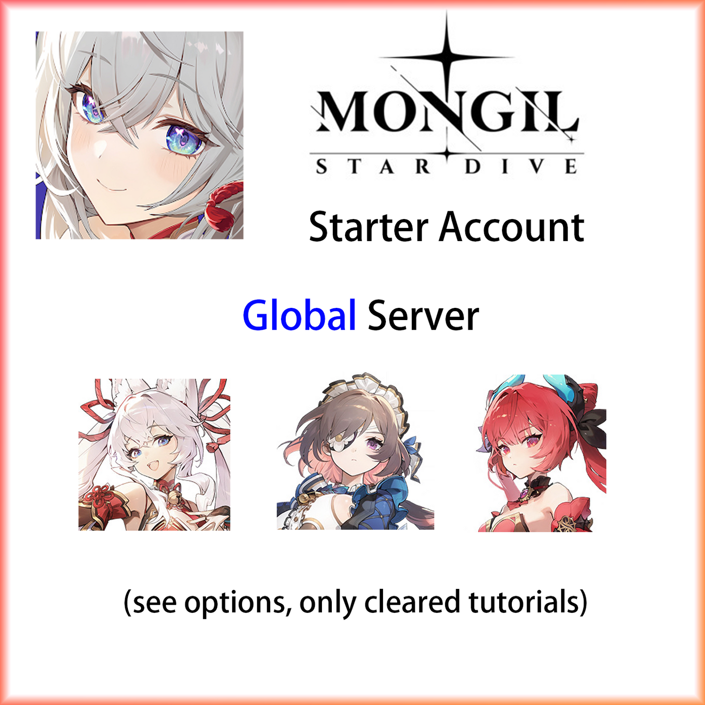 [GLOBAL][INSTANT] Mina Esther Flare Jiwon | MONGIL: STAR DIVE Starter Account (see options)-Mobile Games Starter