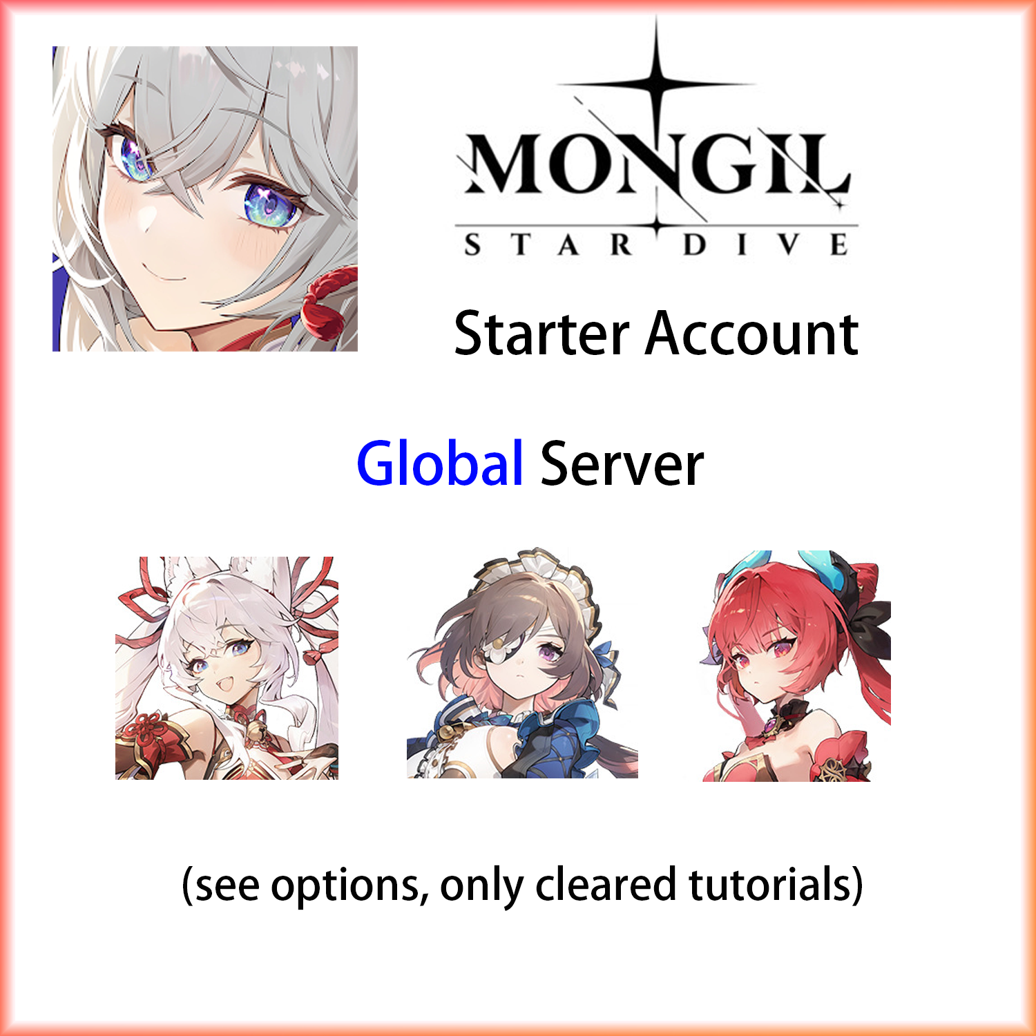 [GLOBAL][INSTANT] Mina Esther Flare Jiwon | MONGIL: STAR DIVE Starter Account (see options)-Mobile Games Starter