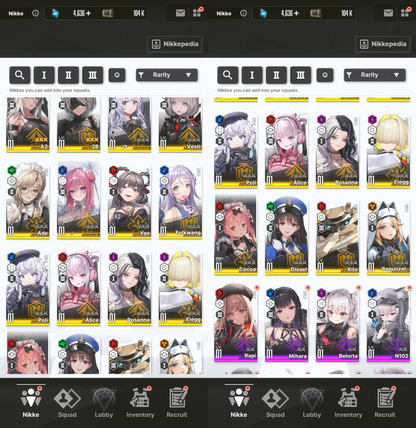[GLOBAL][INSTANT] MLB 4X 2B A2 + 3 Skins | GODDESS OF VICTORY NIKKE Nier starter account Max Limit Break (see options)-Mobile Games Starter