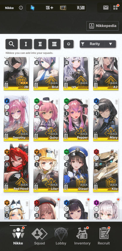 [GLOBAL][INSTANT] MLB 4X 2B A2 + 3 Skins | GODDESS OF VICTORY NIKKE Nier starter account Max Limit Break (see options)-Mobile Games Starter