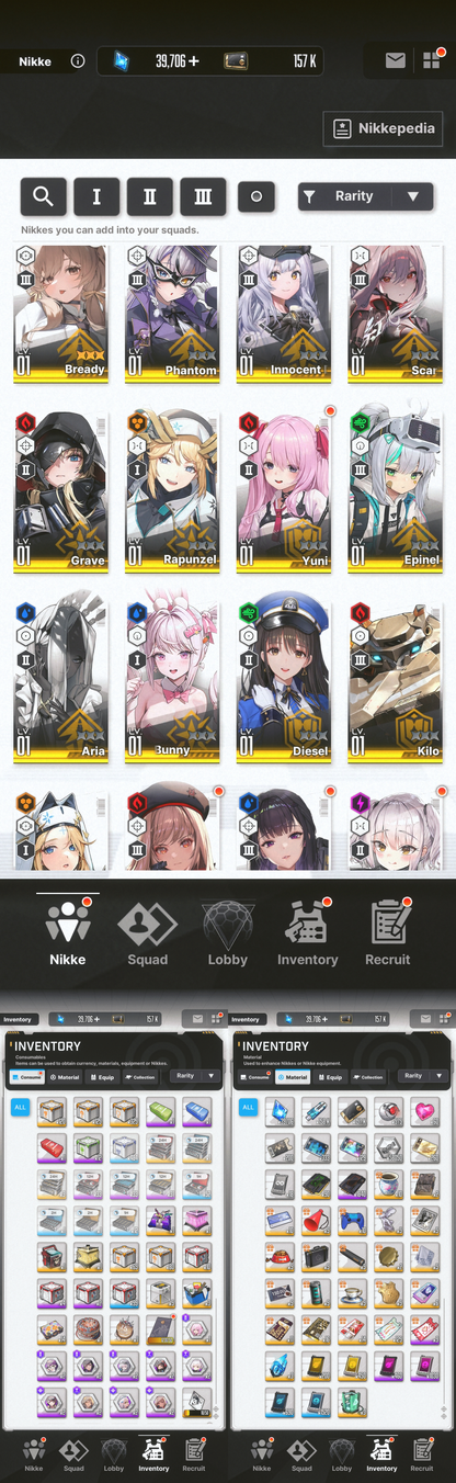 [GLOBAL][INSTANT] MLB 4X Bready / Trina GODDESS OF VICTORY NIKKE starter account (see options)-Mobile Games Starter