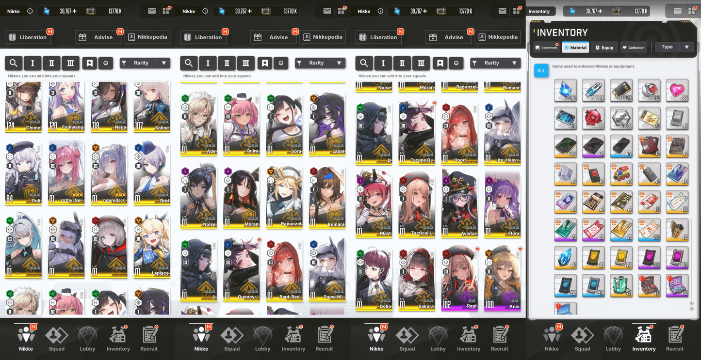 [GLOBAL][INSTANT] MLB 4X Cinderella: Crystal Wave / Dorothy / Marciana: Marine Study + SSRs + 0~50000 Gems | GODDESS OF VICTORY NIKKE starter account Max Limit Break (see options)-Mobile Games Starter