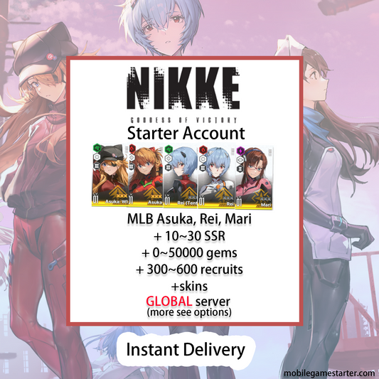 [GLOBAL][INSTANT] MLB 4X MLB Asuka Wille Rei Mari + Skins GODDESS OF VICTORY NIKKE EVANGELION starter account (see options)-Mobile Games Starter