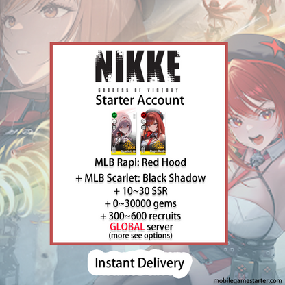 [GLOBAL][INSTANT] MLB 4X MLB Rapi: Red Hood + 4X MLB Scarlet: Black Shadow GODDESS OF VICTORY NIKKE starter account (see options)-Mobile Games Starter