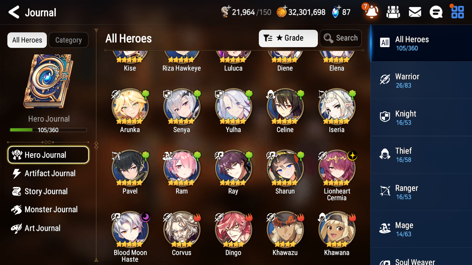 [GLOBAL][INSTANT]Epic 7 Seven 2ML 1LIM Diene Lionheart Cermia Blood Moon Haste + ML pulls + 20 Speed + Name Starter Account-Mobile Games Starter