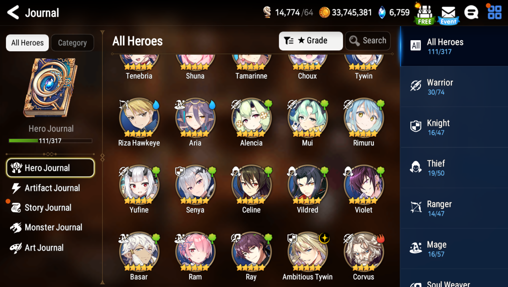 [Global][INSTANT]Epic 7 Seven Rimuru Ambitious Tywin + Name Starter Account-Mobile Games Starter