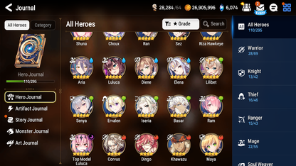 [Global][INSTANT]Epic 7 Seven Top Model Luluca Diene Moon Bunny Dominiel + Name Starter Account-Mobile Games Starter